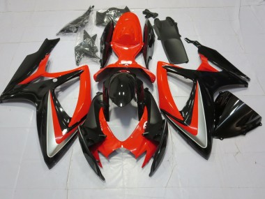 Orange Silber & Schwarz 2006-2007 Suzuki GSXR 600-750 Motorrad Verkleidungen