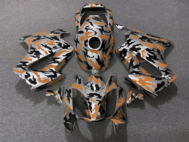 Orange Tarnung 2002-2012 Honda VFR800 Motorrad Verkleidungen Orange Tarnung 2002-2012 Honda VFR800 Motorrad Verkleidungen