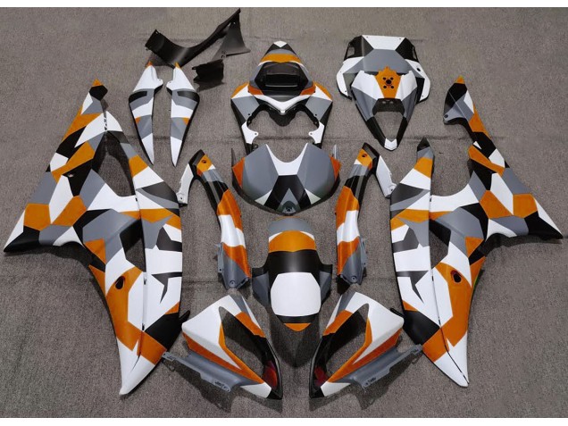 Orange Tarnung Einfarbig 2008-2016 Yamaha R6 Motorrad Verkleidungen Orange Tarnung Einfarbig 2008-2016 Yamaha R6 Motorrad Verkleidungen