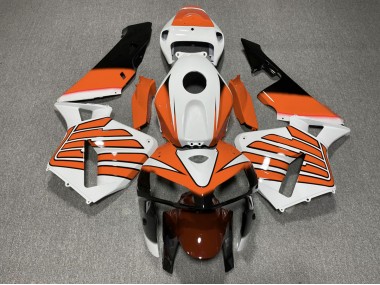 Orange-Weiße Flügel 2005-2006 Honda CBR600RR Motorrad Verkleidungen