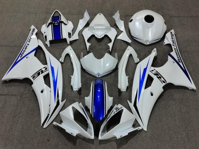 Perlweiß & Blau 2008-2016 Yamaha R6 Motorrad Verkleidungen Perlweiß & Blau 2008-2016 Yamaha R6 Motorrad Verkleidungen