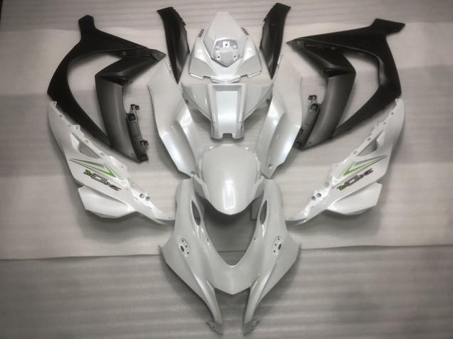 Perlweiß & Grün 2016-2019 Kawasaki ZX10R Motorrad Verkleidungen Perlweiß & Grün 2016-2019 Kawasaki ZX10R Motorrad Verkleidungen
