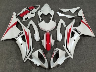 Perlweiß & Rot Glänzend 2008-2016 Yamaha R6 Motorrad Verkleidungen
