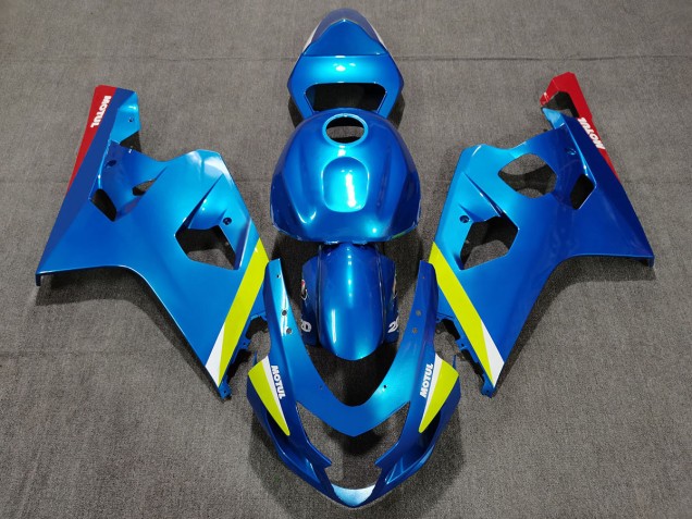 Perlblaugelb 2004-2005 Suzuki GSXR 600-750 Motorrad Verkleidungen Perlblaugelb 2004-2005 Suzuki GSXR 600-750 Motorrad Verkleidungen