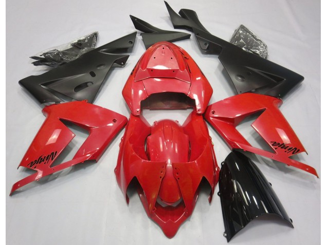 Perlrot & Schwarz 2004-2005 Kawasaki ZX10R Motorrad Verkleidungen Perlrot & Schwarz 2004-2005 Kawasaki ZX10R Motorrad Verkleidungen
