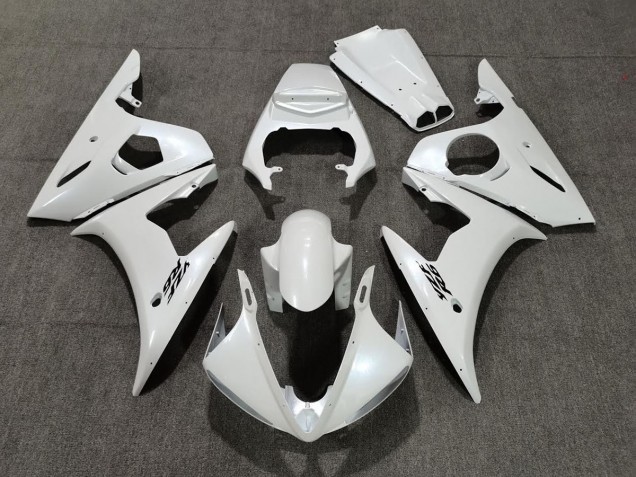 Perlweiss 2005 Yamaha R6 Motorrad Verkleidungen Perlweiss 2005 Yamaha R6 Motorrad Verkleidungen