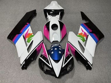 Pink & Blaue Flagge 2004-2005 Honda CBR1000RR Motorrad Verkleidungen