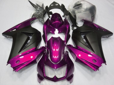 Pink & Matt Schwarz 2008-2012 Kawasaki Ninja 250 Motorrad Verkleidungen