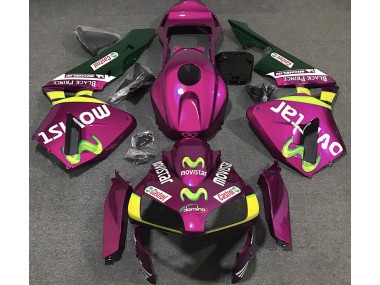 Pink Movistar 2003-2004 Honda CBR600RR Motorrad Verkleidungen