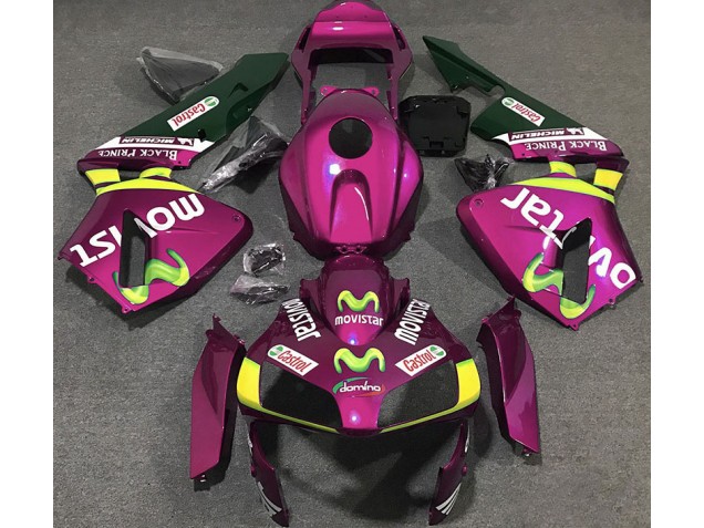 Pink Movistar 2003-2004 Honda CBR600RR Motorrad Verkleidungen Pink Movistar 2003-2004 Honda CBR600RR Motorrad Verkleidungen