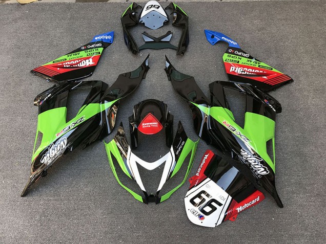 Rennen-Stil Grün 2013-2018 Kawasaki ZX6R Motorrad Verkleidungen Rennen-Stil Grün 2013-2018 Kawasaki ZX6R Motorrad Verkleidungen