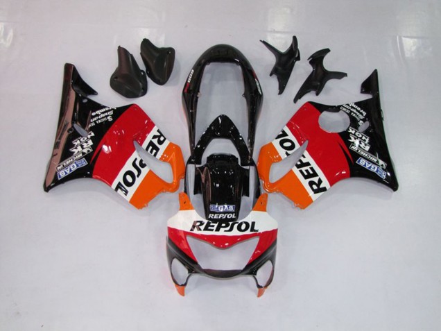 Repsol Rot Orange & Schwarz 1999-2000 Honda CBR600 F4 Motorrad Verkleidungen Repsol Rot Orange & Schwarz 1999-2000 Honda CBR600 F4 Motorrad Verkleidungen
