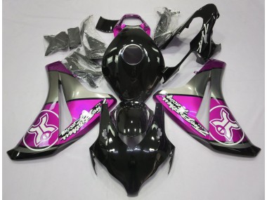 Rosa Auf Schwarz Custom 2008-2011 Honda CBR1000RR Motorrad Verkleidungen