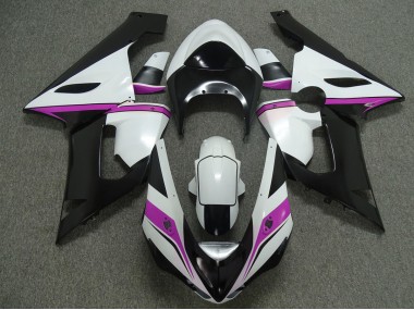 Rosa Weiß & Schwarz 2005-2006 Kawasaki ZX6R Motorrad Verkleidungen