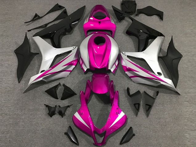 Rosa & Silber OEM Stil 2007-2008 Honda CBR600RR Motorrad Verkleidungen Rosa & Silber OEM Stil 2007-2008 Honda CBR600RR Motorrad Verkleidungen