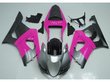 Rosa Silber & Schwarz 2003-2004 Suzuki GSXR 1000 Motorrad Verkleidungen