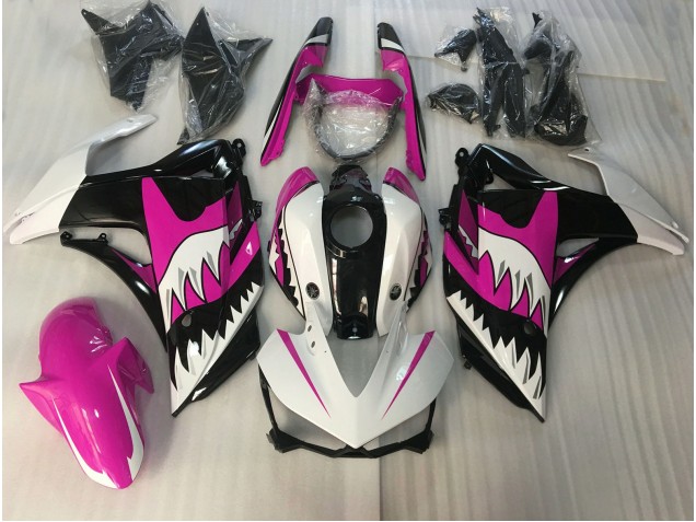 Rosa & Weißer Hai 2015-2018 Yamaha R3 Motorrad Verkleidungen Rosa & Weißer Hai 2015-2018 Yamaha R3 Motorrad Verkleidungen
