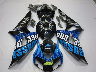 Rossi Blau Glänzend 2006-2007 Honda CBR1000RR Motorrad Verkleidungen