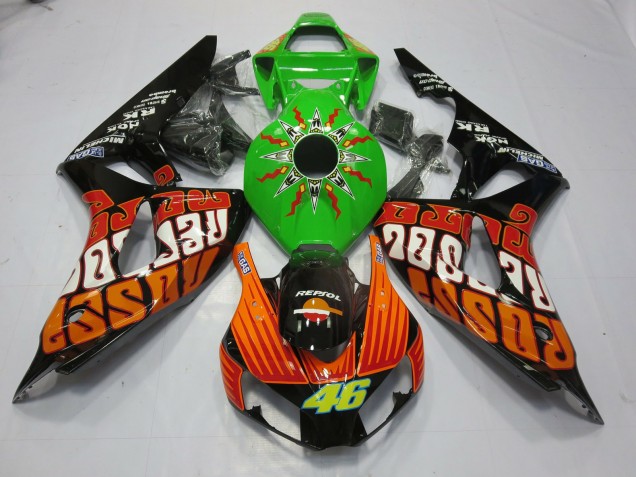 Rossi Limette 2006-2007 Honda CBR1000RR Motorrad Verkleidungen Rossi Limette 2006-2007 Honda CBR1000RR Motorrad Verkleidungen