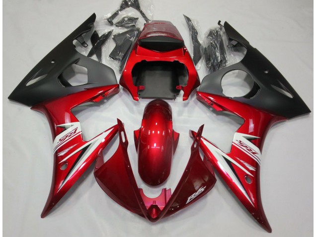 Rot & Weiß 2003-2004 Yamaha R6 Motorrad Verkleidungen Rot & Weiß 2003-2004 Yamaha R6 Motorrad Verkleidungen