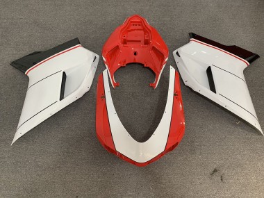Rot Weiß 2007-2014 Ducati 848 1098 1198 Motorrad Verkleidungen