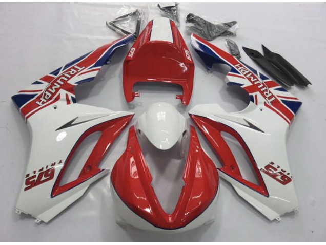 Rot & Weiß 2009-2012 Triumph Daytona 675 Motorrad Verkleidungen Rot & Weiß 2009-2012 Triumph Daytona 675 Motorrad Verkleidungen