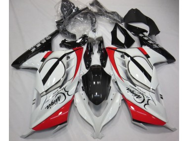Rot & Weiß 2013-2018 Kawasaki Ninja 300 Motorrad Verkleidungen