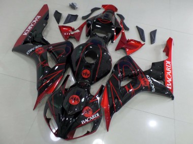 Rot Bacardi 2006-2007 Honda CBR1000RR Motorrad Verkleidungen