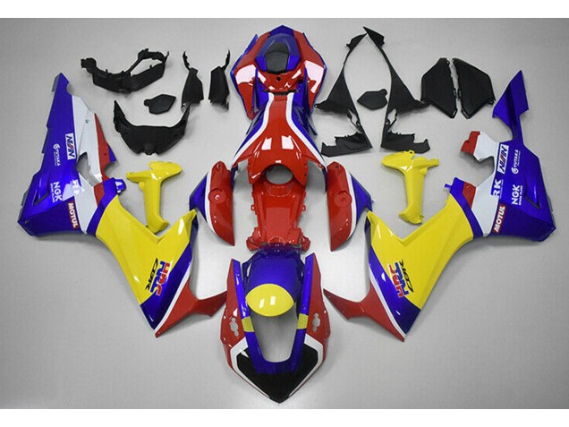 Rot Blau & Gelb HRC 2017-2023 Honda CBR1000RR Motorrad Verkleidungen Rot Blau & Gelb HRC 2017-2023 Honda CBR1000RR Motorrad Verkleidungen