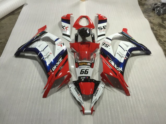 Rot Blau & Weiß Rennen 2011-2015 Kawasaki ZX10R Motorrad Verkleidungen Rot Blau & Weiß Rennen 2011-2015 Kawasaki ZX10R Motorrad Verkleidungen