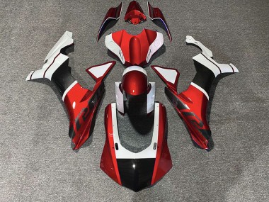 Rot & Carbonfaser-Akzente 2015-2019 Yamaha R1 Motorrad Verkleidungen
