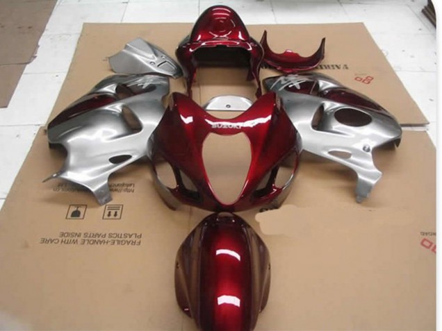 Rot D-Silber 1997-2007 Suzuki GSXR 1300 Motorrad Verkleidungen Rot D-Silber 1997-2007 Suzuki GSXR 1300 Motorrad Verkleidungen