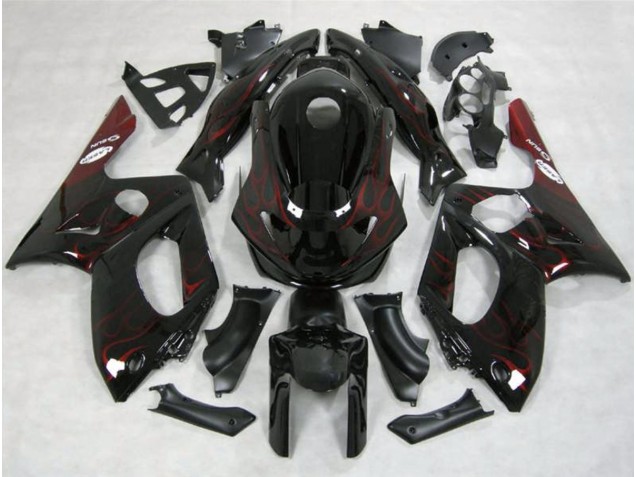 Rot Flamme 1998-2007 Yamaha YZF600 Motorrad Verkleidungen Rot Flamme 1998-2007 Yamaha YZF600 Motorrad Verkleidungen
