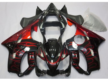 Rot Flamme 2001-2003 Honda CBR600 F4i Motorrad Verkleidungen
