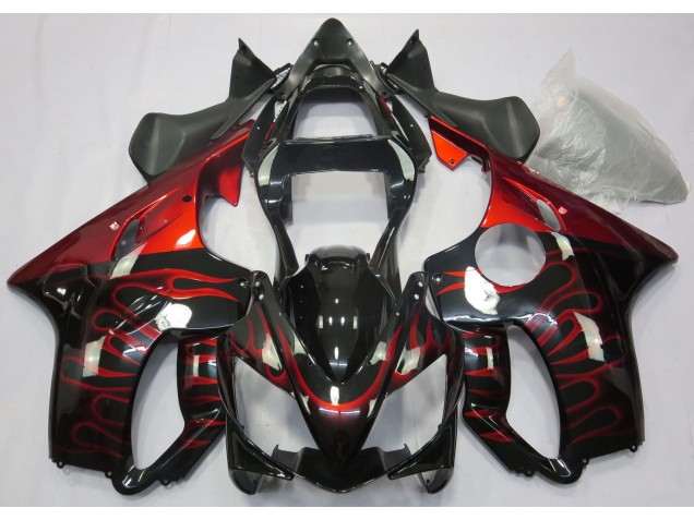 Rot Flamme 2001-2003 Honda CBR600 F4i Motorrad Verkleidungen Rot Flamme 2001-2003 Honda CBR600 F4i Motorrad Verkleidungen