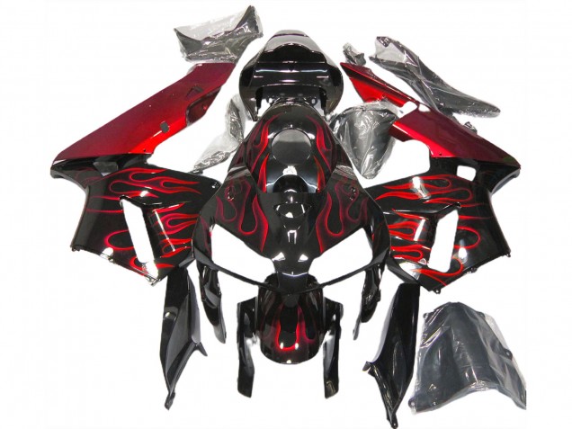 Rot Flamme 2005-2006 Honda CBR600RR Motorrad Verkleidungen Rot Flamme 2005-2006 Honda CBR600RR Motorrad Verkleidungen