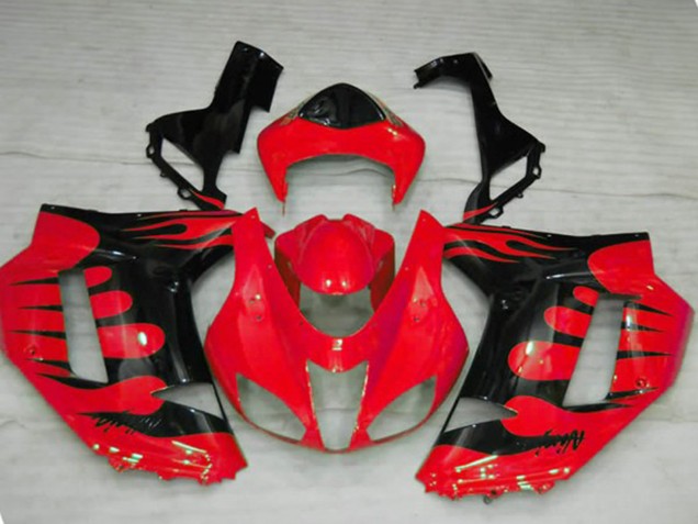 Rot Flamme 2007-2008 Kawasaki ZX6R Motorrad Verkleidungen Rot Flamme 2007-2008 Kawasaki ZX6R Motorrad Verkleidungen