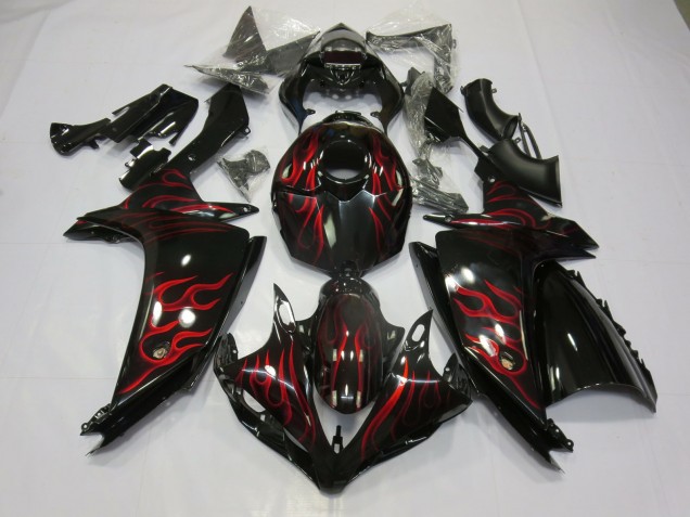 Rot Flamme 2007-2008 Yamaha R1 Motorrad Verkleidungen Rot Flamme 2007-2008 Yamaha R1 Motorrad Verkleidungen