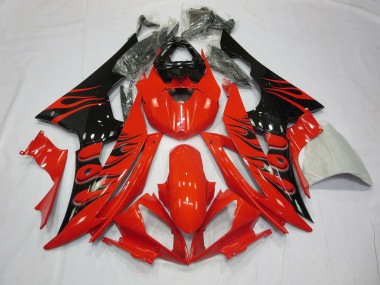 Rot Flamme 2008-2016 Yamaha R6 Motorrad Verkleidungen