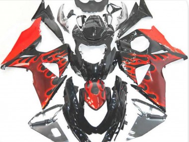 Rot Flamme 2009-2016 Suzuki GSXR 1000 Motorrad Verkleidungen