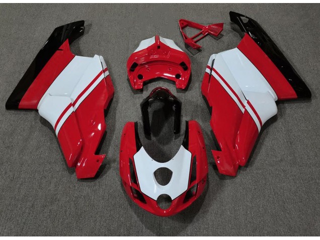 Rot Glänzend & Weiß 2003-2004 Ducati 749 999 Motorrad Verkleidungen Rot Glänzend & Weiß 2003-2004 Ducati 749 999 Motorrad Verkleidungen
