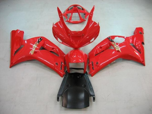 Rot Glänzend 2003-2004 Kawasaki ZX6R Motorrad Verkleidungen Rot Glänzend 2003-2004 Kawasaki ZX6R Motorrad Verkleidungen
