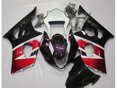 Rot Glänzend & Weiß 2003-2004 Suzuki GSXR 1000 Motorrad Verkleidungen