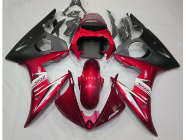 Rot Glänzend & Weiß 2003-2004 Yamaha R6 Motorrad Verkleidungen