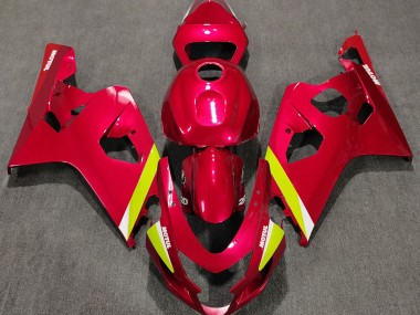 Rot Glänzend 2004-2005 Suzuki GSXR 600-750 Motorrad Verkleidungen
