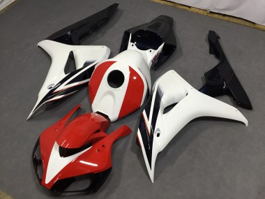 Rot Glänzend & Weiß 2006-2007 Honda CBR1000RR Motorrad Verkleidungen