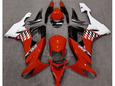 Rot Glänzend & Weiß 2008-2010 Kawasaki ZX10R Motorrad Verkleidungen
