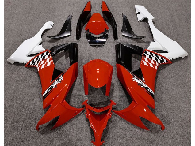 Rot Glänzend & Weiß 2008-2010 Kawasaki ZX10R Motorrad Verkleidungen Rot Glänzend & Weiß 2008-2010 Kawasaki ZX10R Motorrad Verkleidungen