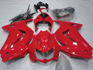 Rot Glänzend 2008-2012 Kawasaki Ninja 250 Motorrad Verkleidungen