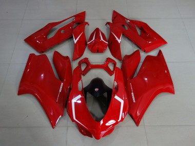 Rot Glänzend & Weiß 2011-2014 Ducati 1199 Motorrad Verkleidungen